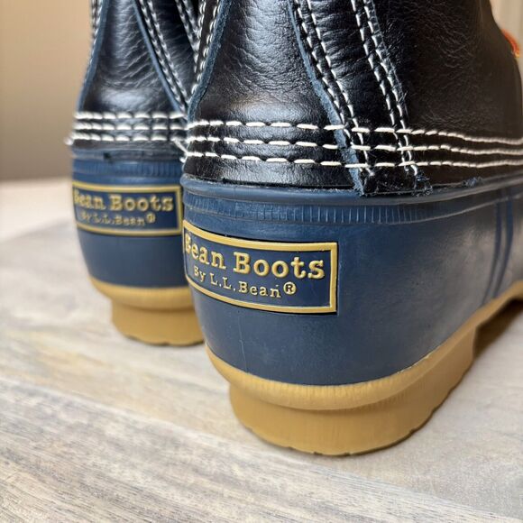 LL Bean Boots Women's Leather‎ Raven Blue Classic Bean Boots Made in USA Size 11 - Picture 7 of 11